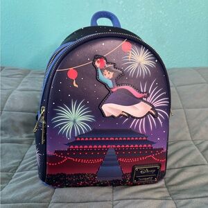 Loungefly Disney Fireworks Backpack - Purple and Black
